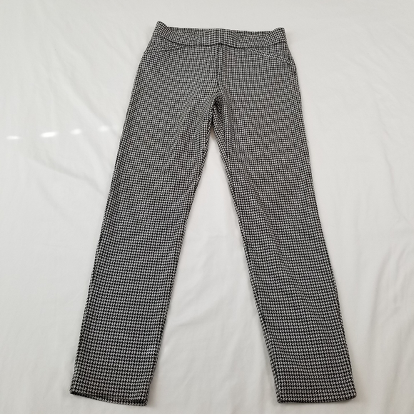 Pants Stretch Skinny Ankle Black White Houndstooh 89th Madison Size PS - Picture 2 of 8